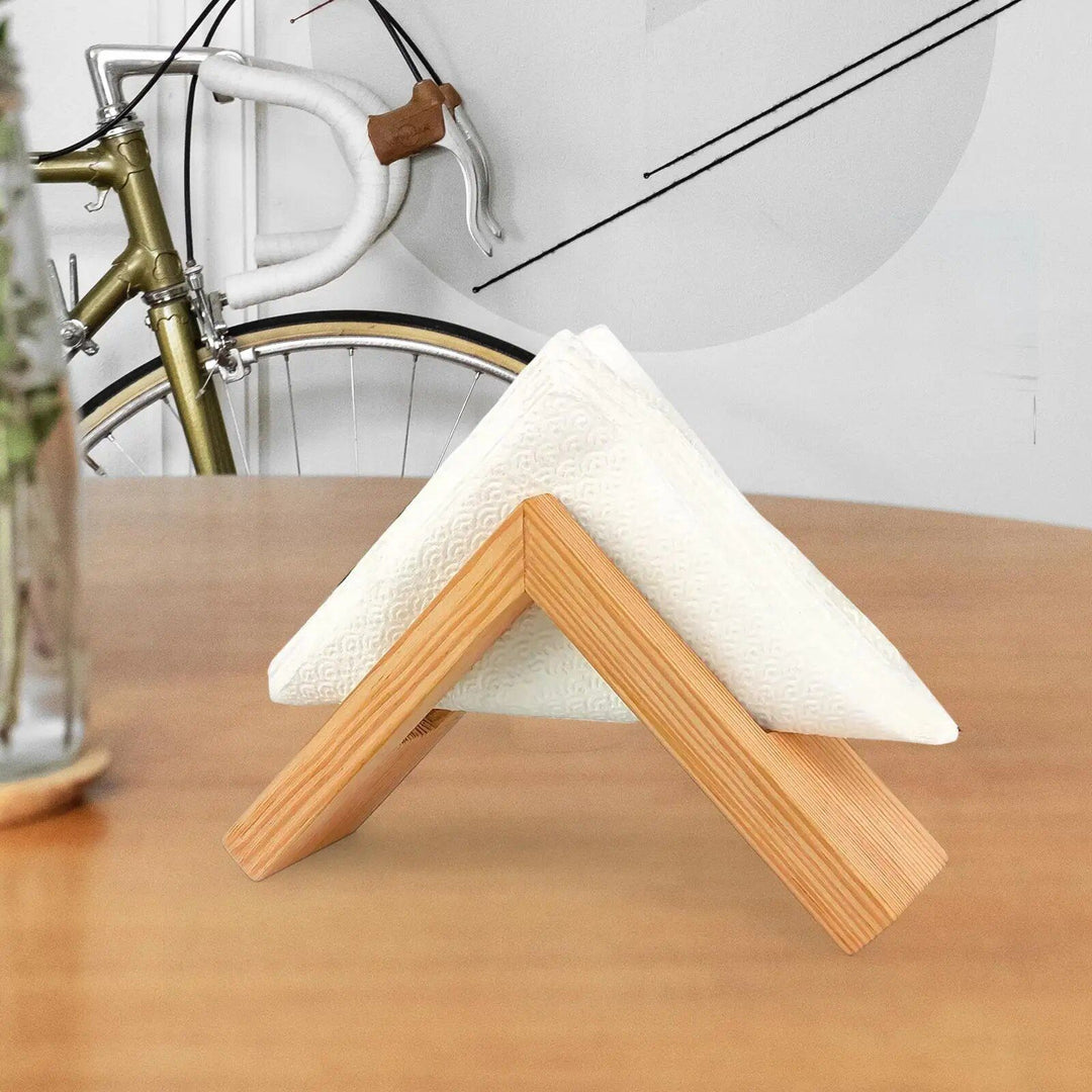 Elegant Wooden Napkin Holder - Decorative Tabletop Napkin Stand for Home & Picnic