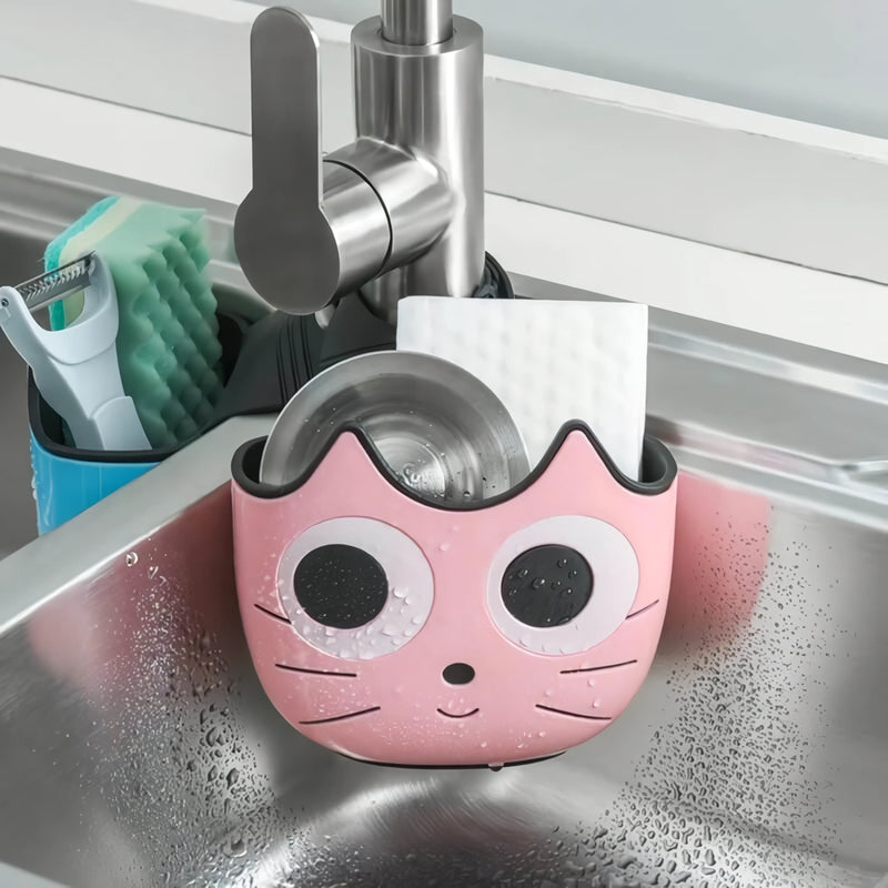 cartoon cat sink drainage bag, view 6 - MRSLM