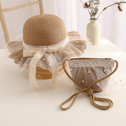 kids straw hat and handbag set, view 4 - MRSLM