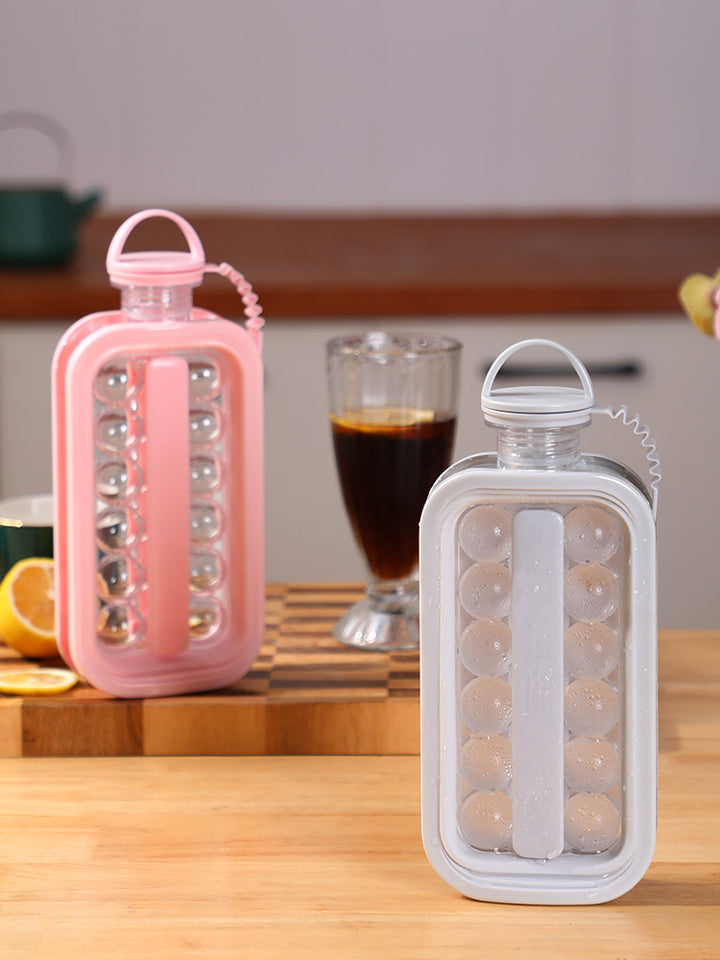 Vacane Ice Kettle Ice Ball Maker 2-In-1 Cold Water Bottle Household Ice Cube Ice Making Magic Tool Ice Mold
