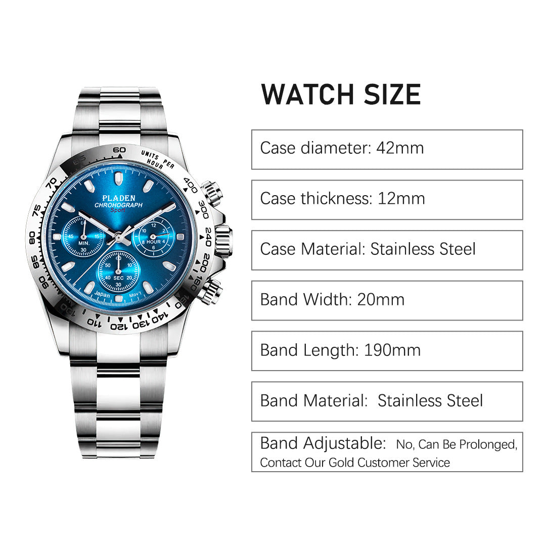 Men's Steel Band Business Fashion Luminous Sports Quartz Watch