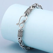 vintage ethnic silver bracelet, view 2 - MRSLM