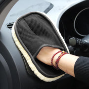 soft faux wool car washing glove, view 5 - MRSLM