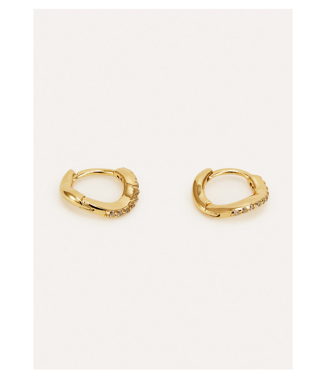 18K Gold-plated Sterling Silver Earrings With A Niche Design