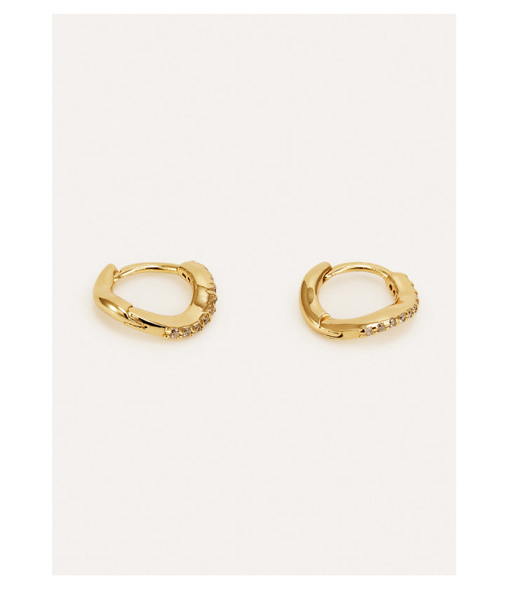 18K Gold-plated Sterling Silver Earrings With A Niche Design