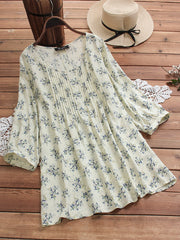 floral oversized women's shirt, view 2 - MRSLM