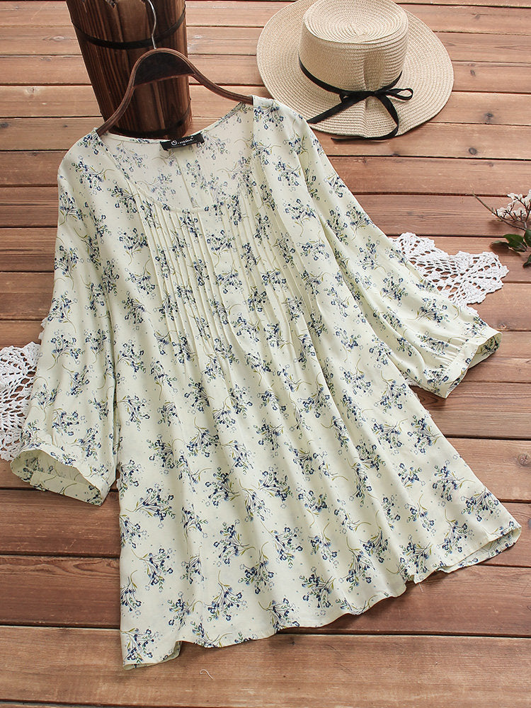 floral oversized women's shirt, view 2 - MRSLM