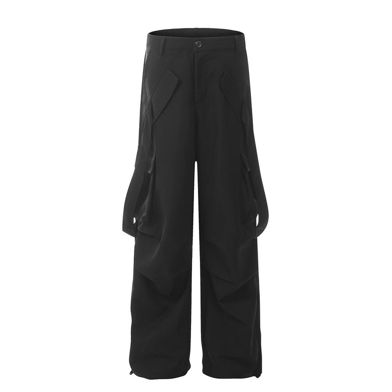 men's ribbon pocket cargo pants, view 5 - MRSLM