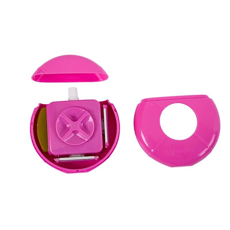 Aparelho de barbear portátil feminino com spray de água recarregável e barra hidratante.