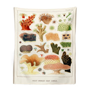 mushroom botanical tapestry wall hanging, view 4 - MRSLM