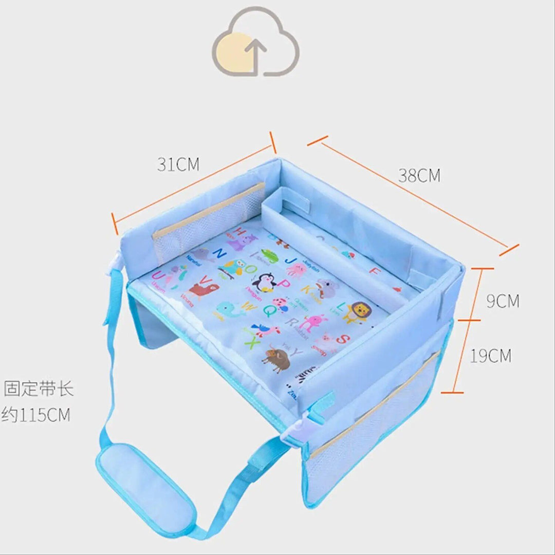 Kids Cartoon Travel Tray - Waterproof Toddler Car Seat Activity Desk