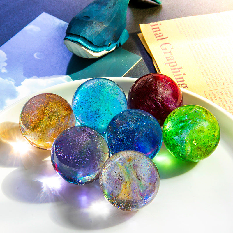 luminous colored glaze dragon beads sphere, view 9 - MRSLM