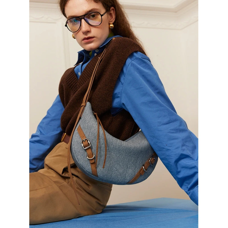 split leather shoulder crossbody bag, view 10 - MRSLM