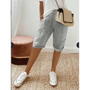 striped loose cropped pants, view 4 - MRSLM