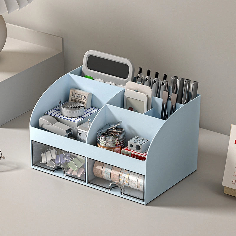 Transparenter Schreibtisch-Organizer im kleinen Schubladenstil