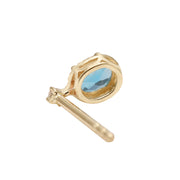 london blue topaz ear studs, view 4 - MRSLM