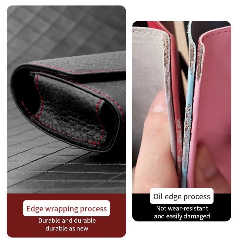cowhide leather sunglasses case for car visor, view 11 - MRSLM