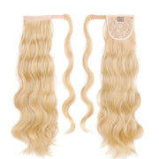 blonde wavy clip-in ponytail extension, view 19 - MRSLM
