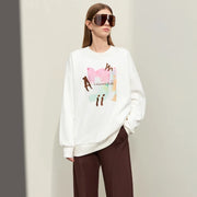 Women's college style sweatshirt, view 4 - MRSLM