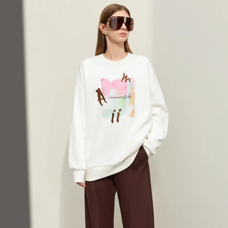 Women's college style sweatshirt, view 4 - MRSLM