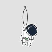 astronaut car air freshener, view 3 - MRSLM