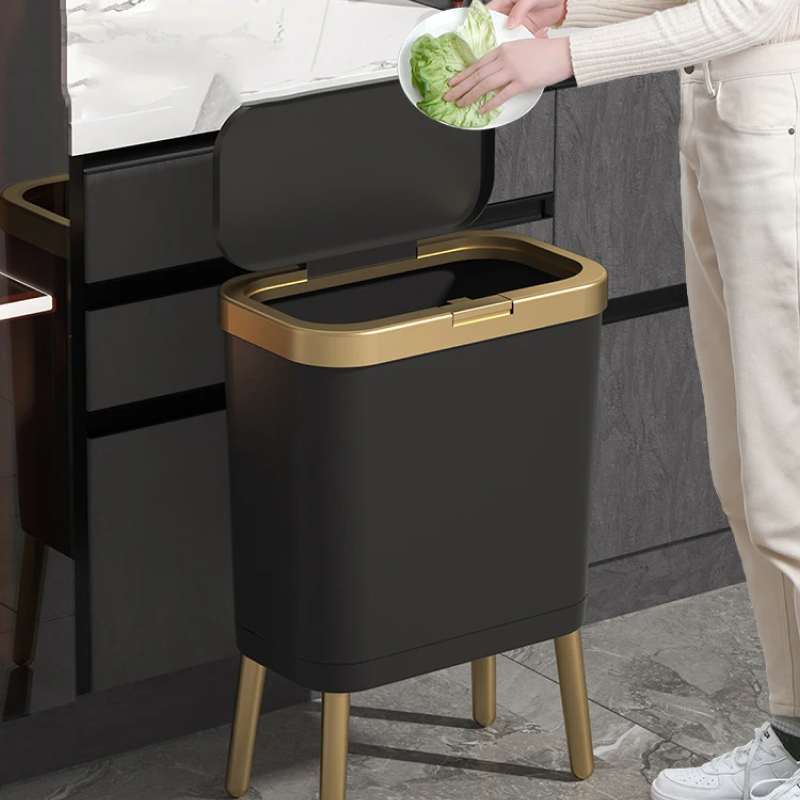 golden high-foot trash can - MRSLM