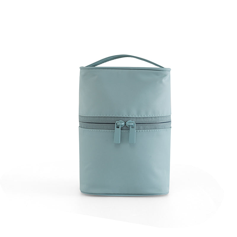 cylindrical makeup storage bag, view 4 - MRSLM