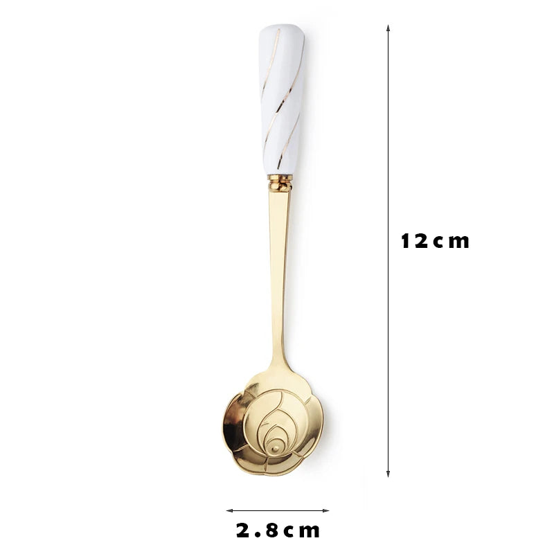 Mini stainless steel dessert spoons, view 12 - MRSLM