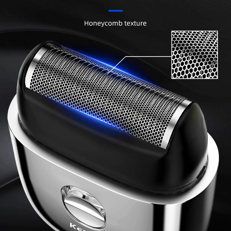 Mini barbeador elétrico recarregável via USB