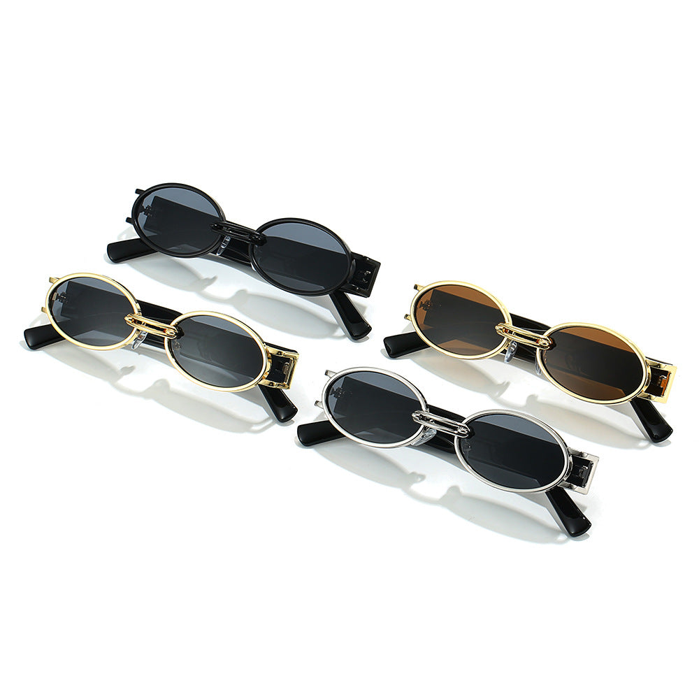 Vintage Oval Steampunk Sunglasses
