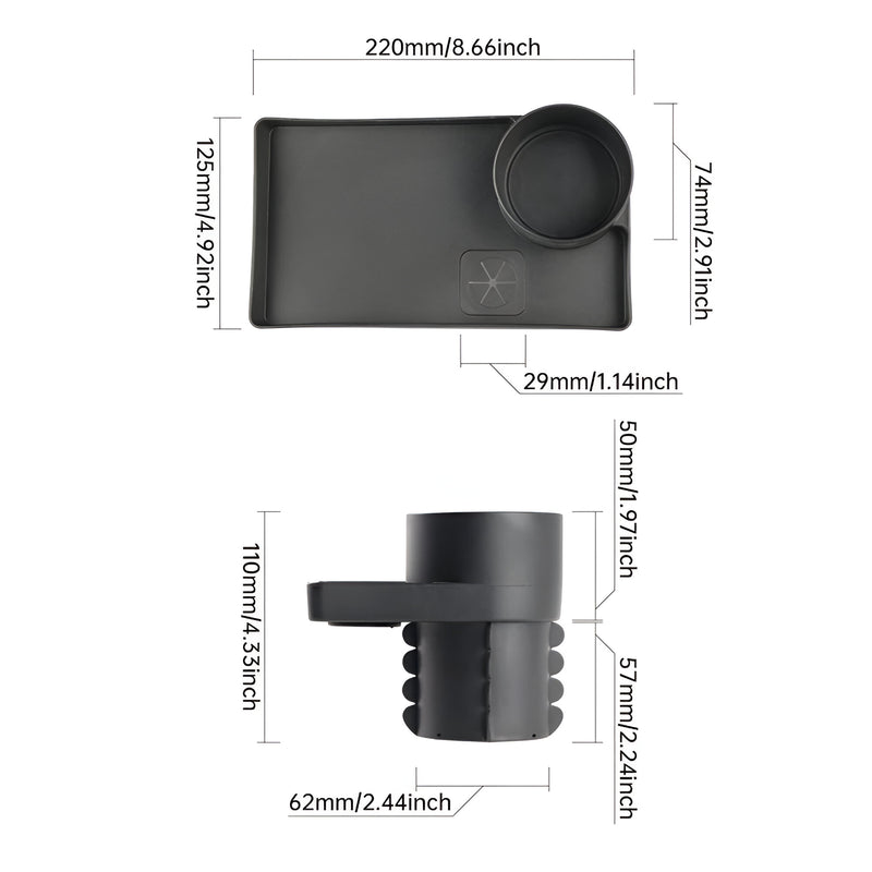 space-saving car cup holder tray, view 6 - MRSLM