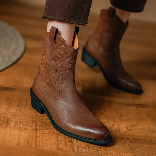 retro high heel ankle boots - MRSLM