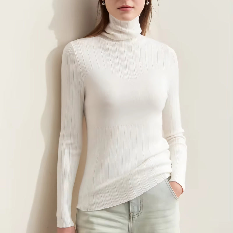 women's turtleneck sweater, view 8 - MRSLM