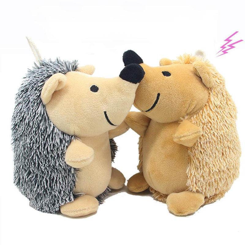 squeaky hedgehog plush dog toy, view 6 - MRSLM