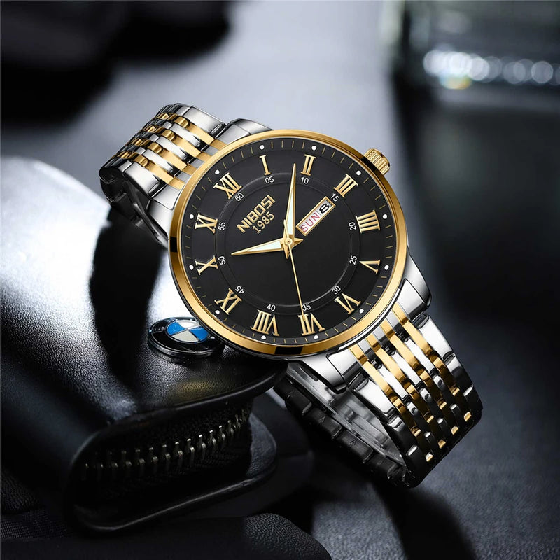 quartz wristwatch with luminous hands, view 8 - MRSLM