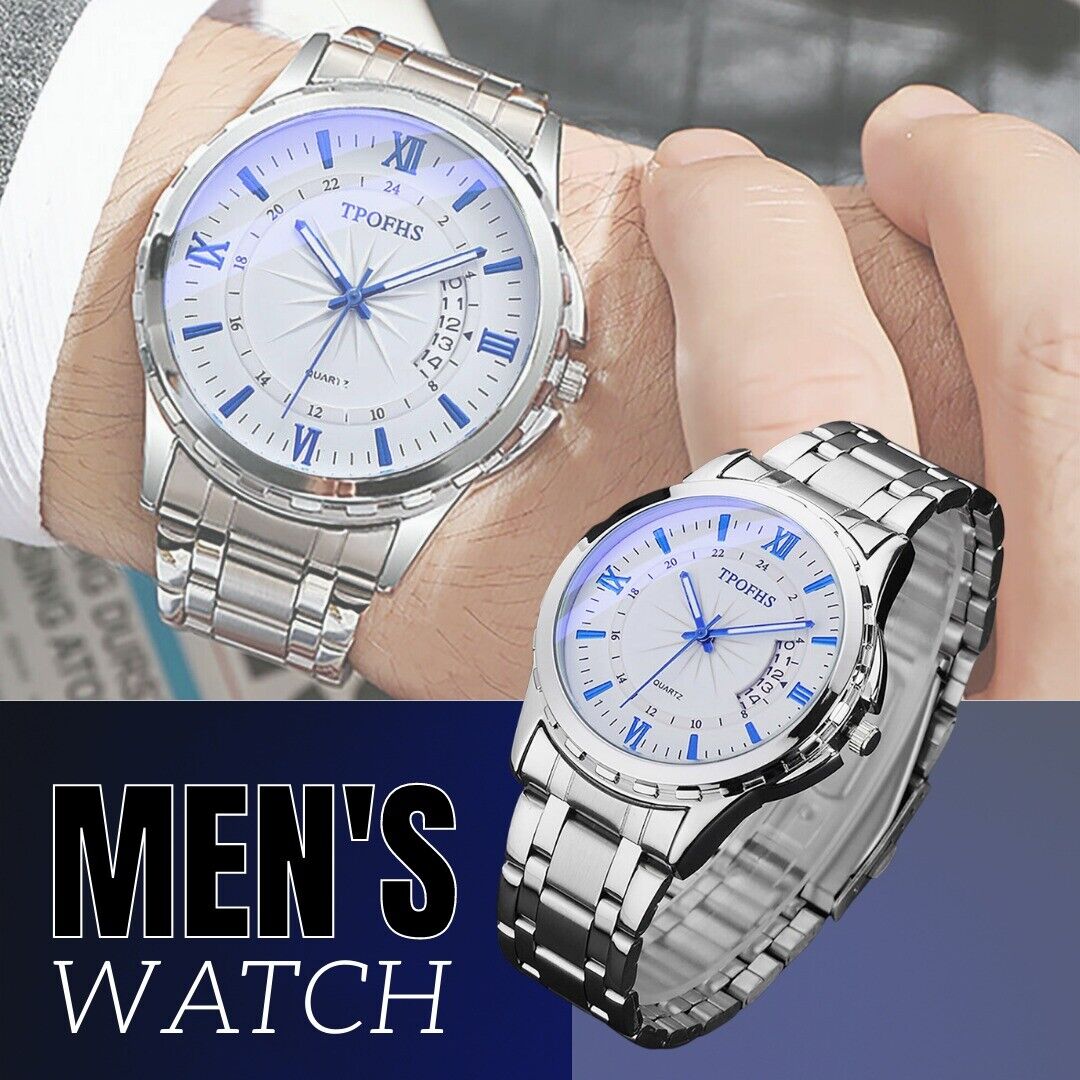Classic Men's Watch Stainless Steel Wristwatch For Men Quartz Luxury Waterproof