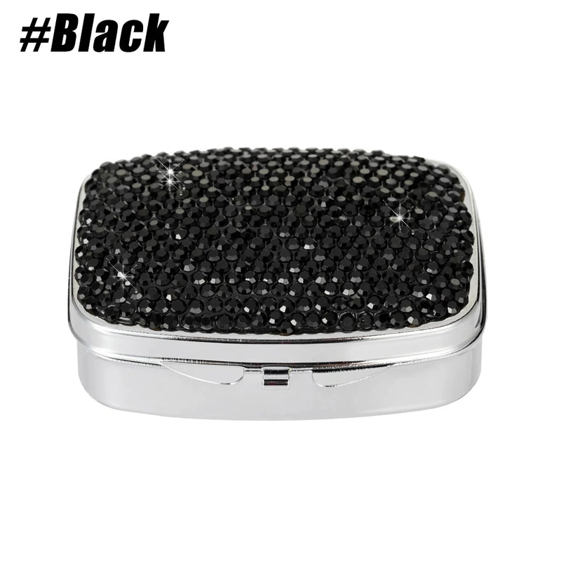 crystal diamond travel pill organizer, view 5 - MRSLM
