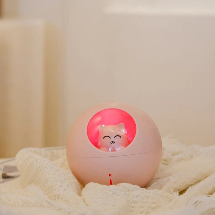 Planet Cat Ultrasonic Air Humidifier with Colorful LED Night Light