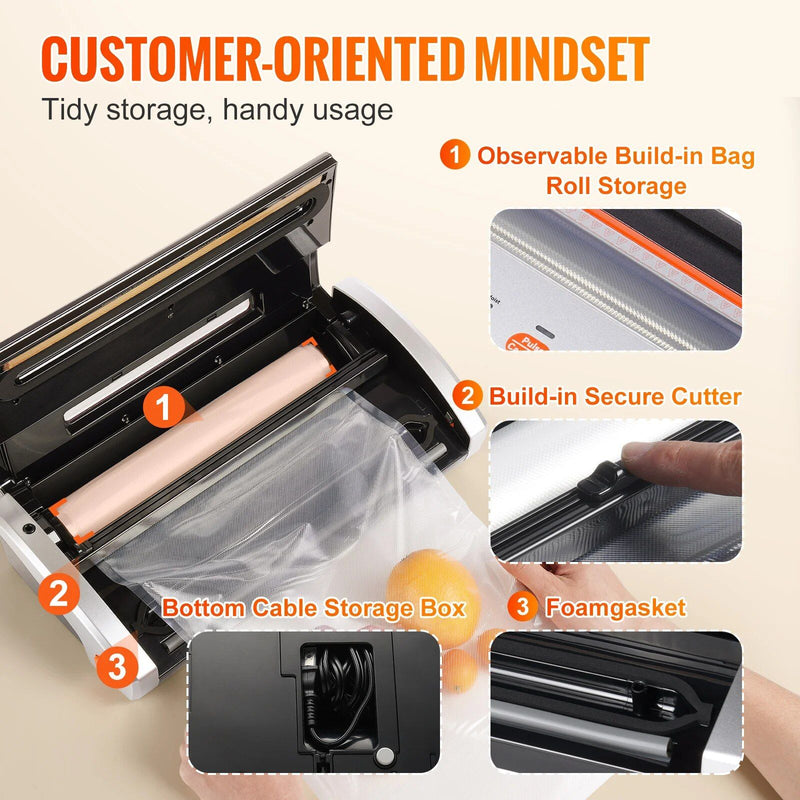 Automatic vacuum sealer machine with cutter, view 5 - MRSLM