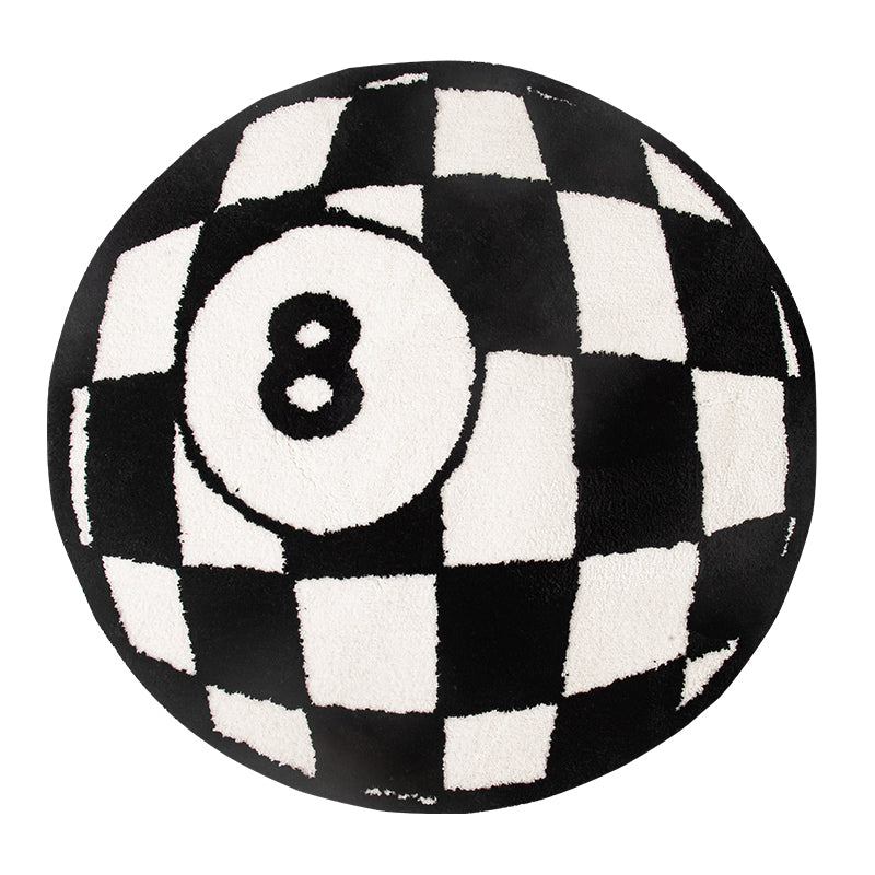 billiards 8 ball tufted area rug, view 9 - MRSLM