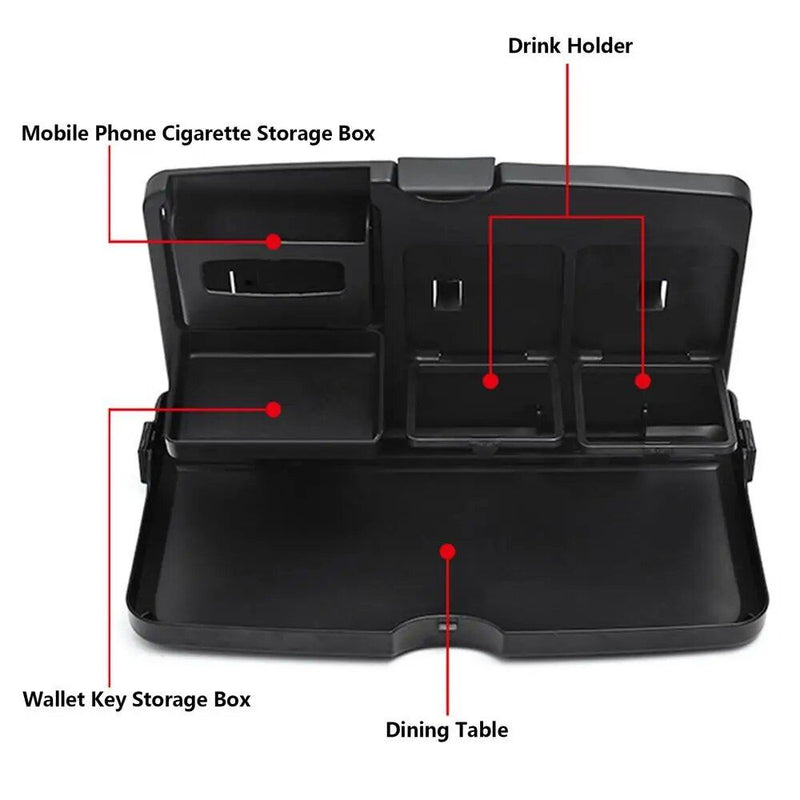 Foldable car back seat tray, view 2 - MRSLM
