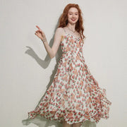 French floral V-neck midi dress - MRSLM