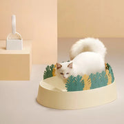 detachable leaf design cat litter box - MRSLM