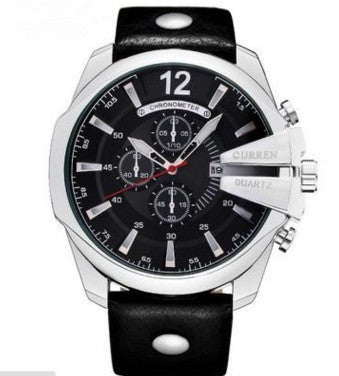 Men's large dial three-eye watch, view 4 - MRSLM