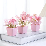 artificial flower bonsai with vase, view 9 - MRSLM