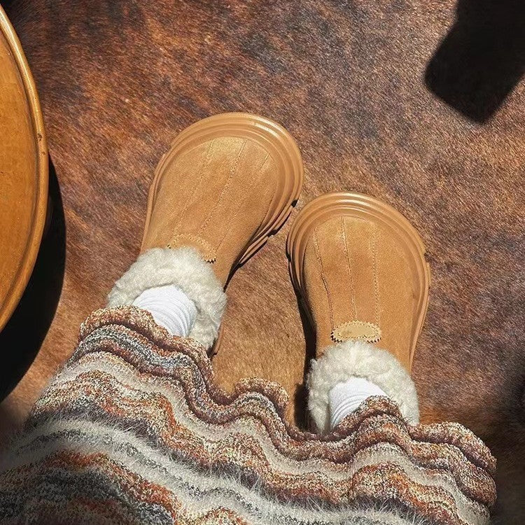 women's fur snow boots, view 4 - MRSLM