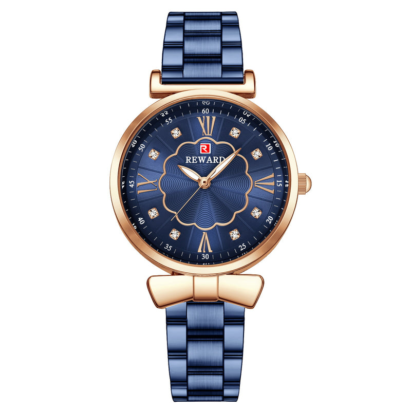women's steel band luminous quartz watch, view 9 - MRSLM