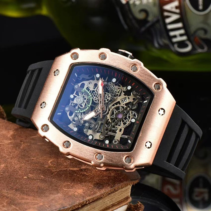 Hollow barrel sports men's watch, view 12 - MRSLM
