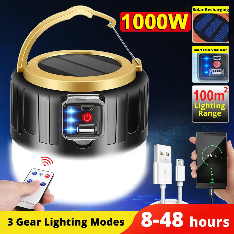 solar camping lantern with power bank, view 4 - MRSLM