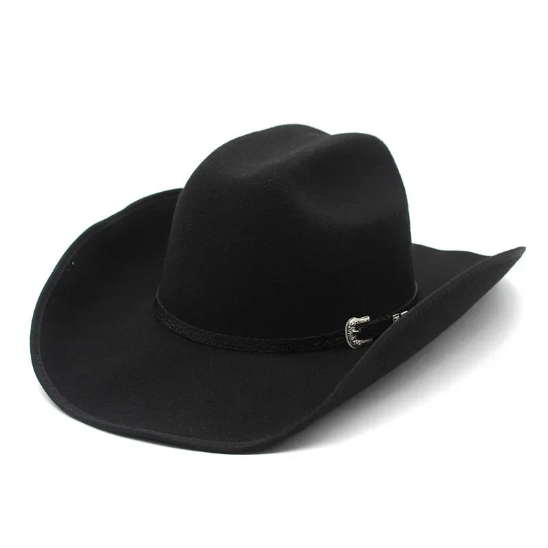 roll brim fedora cowboy hat, view 2 - MRSLM